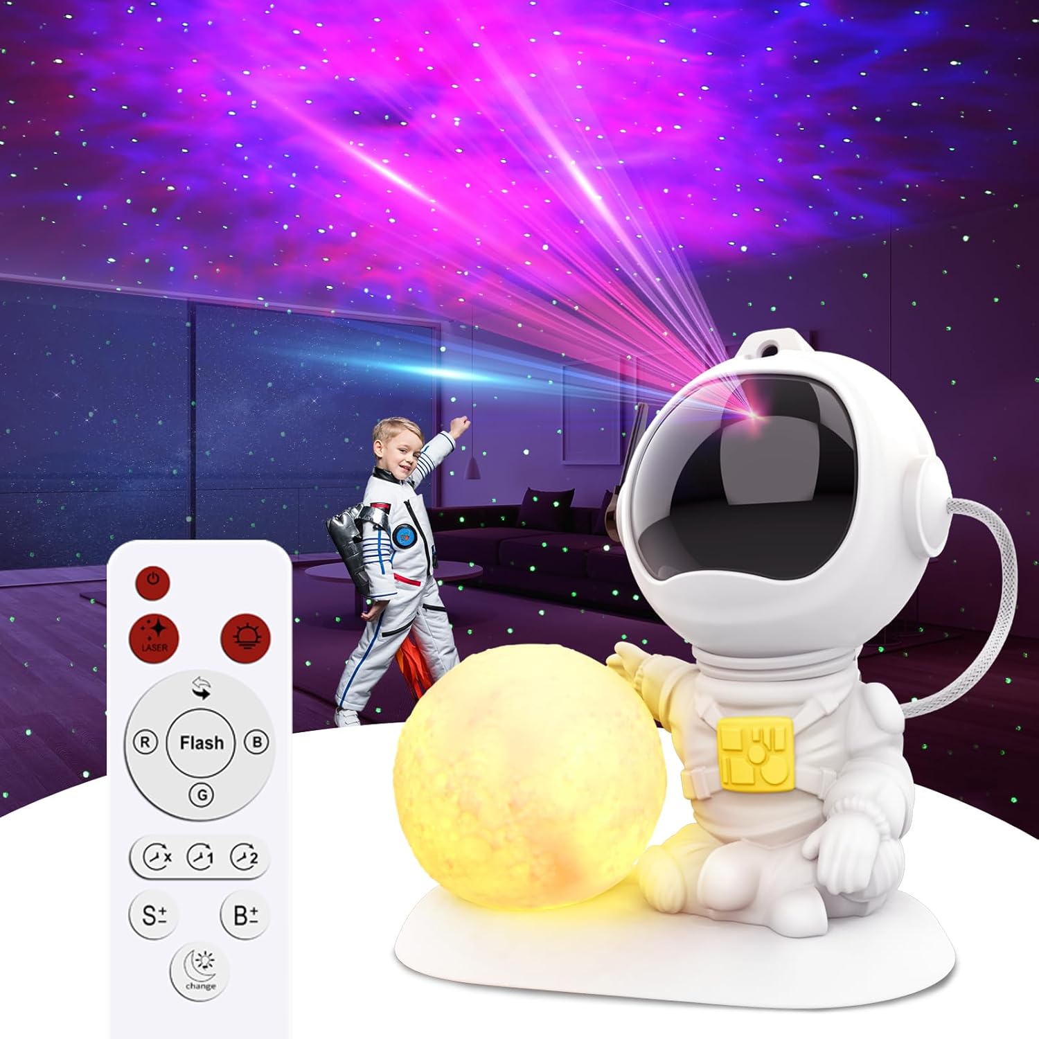 3-in-1 Astronaut Projector – Quiet Sleep Mode